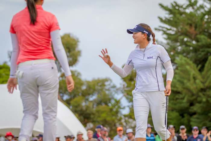 Jin Young Ko plays the 2019 Women’s Australian Open.
